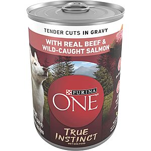 12-Count 13-Oz Purina ONE True Instinct Tender Cuts Wet Dog Food (Beef & Salmon) $12.50 & More w/ S&S + Free Shipping w/ Prime or on $35+
