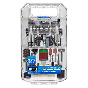 175-Piece HART Rotary Tool Accessory Set with Protective Storage Case $9.45  + Free S&H w/ Walmart+ or $35+