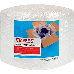 Bubble Wrap: 5/16" Thick 12" x 100' Clear Bubble Wrap Roll $10 & More + Free S&H