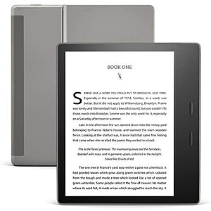 Kindle Oasis Wi-Fi Reading Tablet w/ Special Offers: 32GB $200, 8GB $175 + Free Shipping