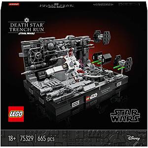 Lego Star Wars Diorama Sets: Death Star Trench Run (75329) & Dagobah Jedi Training (75330) $115 FS Zavvi