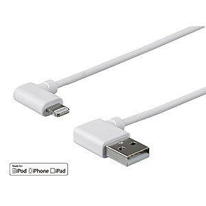 6' Monoprice Apple MFi-Certified 90-Degree Lightning Cables  2 for $11 + Free Shipping
