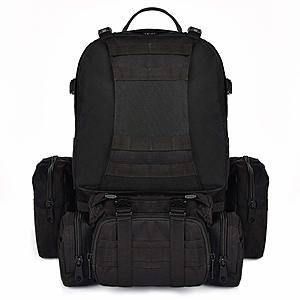 CVLIFE 50L Military Tactical Backpack Assault Pack Combat Trekking Bag: $17.11 (Black) or $18.30 (Army Camo) after 46% off