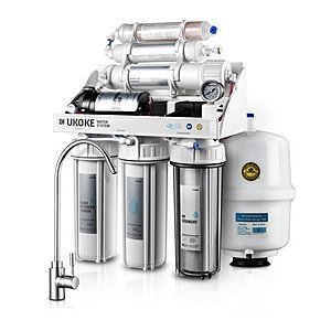 28% Off Ukoke 6 Stages Reverse Osmosis, Water Filtration System, 75 GPD with Pump  $154.92+FS