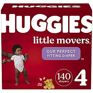Huggies Baby Diapers $20 off $100+: 140-Count Little Movers (Size 4) 2 for $70 & More w/ Subscribe & Save + Free S/H