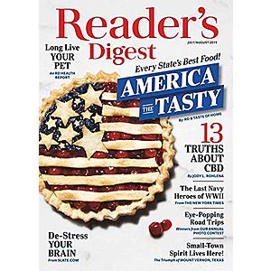 Reader’s Digest $1.50 for 6 months (new sub or extend existing sub) from Amazon