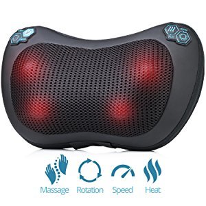 HemingWeigh Shiatsu Neck & Back Massage Pillow for Deep Kneading Heat Massage With 4 Rollers, Adjustable Speed & Heating Features $14.99 FSSS Amazon