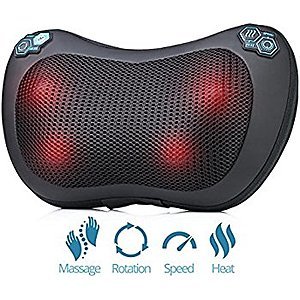 HemingWeigh Shiatsu Neck & Back Massage Pillow for Deep Kneading Heat Massage With 4 Rollers, Adjustable Speed & Heating Features $20.99 FSSS Amazon