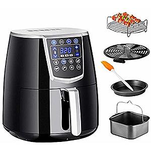 Chef's Star AF-15 1350W Premium 4.2L XL Air Fryer w/Recipe Cookbook & Attachments - Cake & Pizza Pan, Grill Skewers, Oil Brush $59.51 + Free shipping Amazon