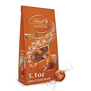Lindt LINDOR Almond Butter Milk Chocolate Truffles-Pack of 6, 5.1 Oz. Bags-$4.49 AC ($.75 ea.) HUGE YMMV