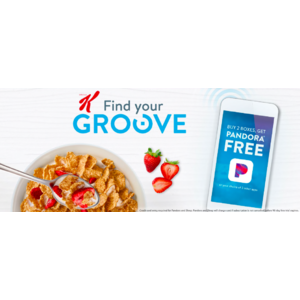 Buy 2 participating Kellogg's products, get one 3mo subscription free (Pandora, Pear™ Fitness, Cozi or Sleep)