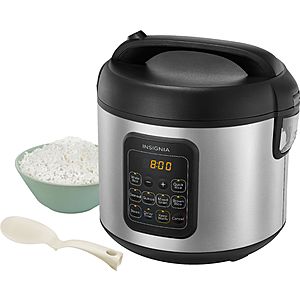 Insignia - 20-Cup Rice Cooker and Steamer - Stainless Steel, $24.99, free store pickup, Best Buy