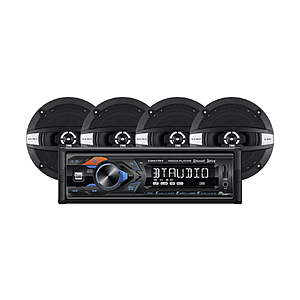 Dual Electronics Car Audio Bundle Car Stereo & (4) 6.5" Coaxial Car Speakers | Single DIN, Bluetooth, USB, MP3, Siri/Google Assist Button, $29.84, Walmart