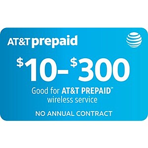 AT&T or Cricket Wireless Prepaid Phone Cards (Various Amounts, Email Delivery) 12% Off + Earn 4x Fuel Points