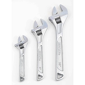 3 piece HUSKY Adjustable Wrench Set, $13.97, free shipping, Home Depot