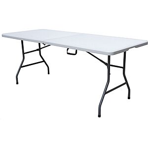 Plastic Development Group 6' Bi-Fold Blow-Molded Plastic Table $30 + Free Store Pickup