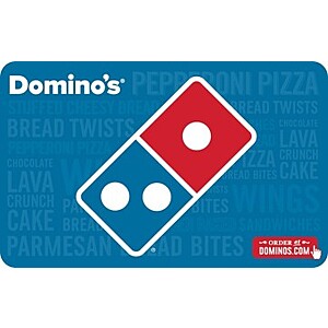 $50 Subway, Buffalo Wild Wings, or Dominos (eGift Cards) $42.50 + Earn 4X Fuel Points w/ Purchase