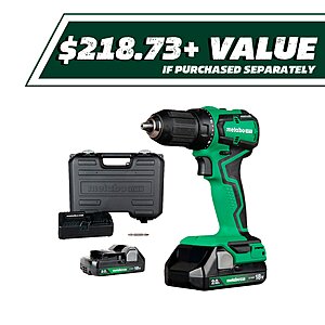 Metabo HPT 18V Brushless drill w/ 2 batteries, charger, hard case, $69, 18V brushless hammer drill & impact driver w/ 2 batteries & charger, $119, FS, Lowe's