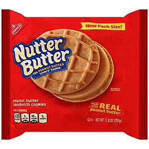 Nutter Butter Peanut Butter Sandwich Cookies, 11.8 oz, $2.30 w/ S&S, Amazon