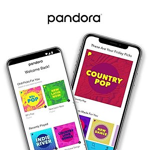 12 month Pandora Plus Music Subscription, $29.99, Best Buy