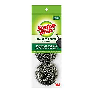 3-Pack Scotch-Brite Stainless Steel Scrubbers $1.67 ($0.56 each) w/ S&S + Free Shipping w/ Prime or on orders over $25
