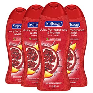 4-Pack 20-Oz Softsoap Body Wash (Coconut Butter) $8.24 w/ S&S + Free Shipping w/ Prime or on orders over $25