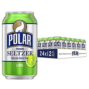 24-Pack 12-Oz Polar Seltzer Water (Lime) $8.46 w/ S&S + Free Shipping w/ Prime or on orders over $25