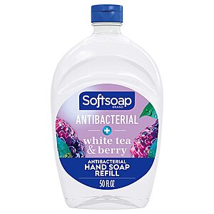 50-Oz Softsoap Antibacterial Liquid Hand Soap Refill (White Tea & Berry) $4 w/ S&S + Free Shipping w/ Prime or on orders over $25