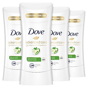 4-Pack 2.6-Oz Dove Women's Deodorant (Cool Essentials) $10.11 w/ S&S + Free Shipping w/ Prime or on orders over $35