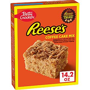 14.2-Oz Betty Crocker REESE'S Peanut Butter Coffee Cake Mix $2.25 w/ S&S + Free Shipping w/ Prime or on orders over $35