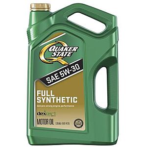 Menards In-Store Offer: 5-qts Quaker State Full Synthetic 5W-30 Motor Oil $17 (Valid thru 1/14)