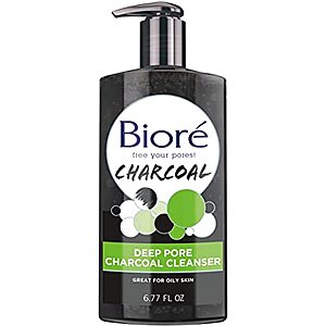 Bioré Deep Pore Charcoal Face Wash, Facial Cleanser for Dirt and Makeup Removal From Oily Skin, 6.77 Ounce: $3.95 or lower at Amazon