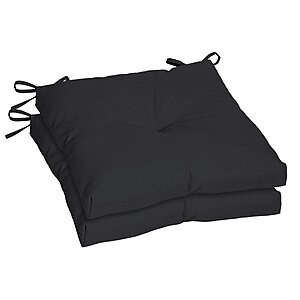 2pack Better Homes Black Outdoor Seat Cushions $20 for 2 $20.29