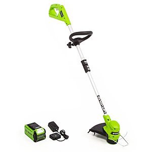 Greenworks 40V 12-Inch String Trimmer 2.0 Ah Battery and Charger Included Walmart YMMV $66