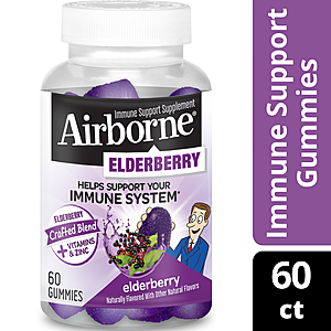 Airborne Immune Support Gummies Elderberry -- 60 Gummies $15.2