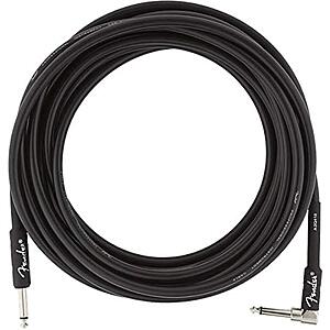Fender Professional Series guitar Instrument Cable, Straight/Angle, Black, 18.6ft $15