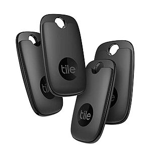 Tile Pro (2022) - 4-Pack (Black) Bluetooth Tracker $64.99