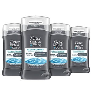 (YMMV) Dove Men + Care Deodorant 4pk 3oz $15.76 after coupon Amazon