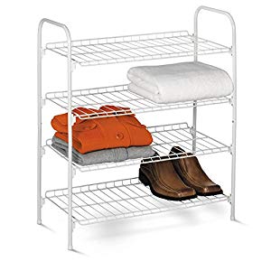 Honey-Can-Do 4-Tier Wire Shoe & Accessory Rack (White) $12.20 + Free In-Store Pickup