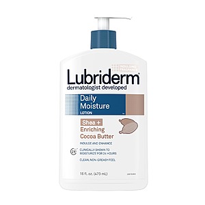 2 x Lubriderm Daily Moisture Body Lotion with Shea + Enriching Cocoa Butter (16 fl. Oz) for $9.08 with Subscribe & Save