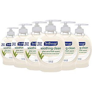 6-Pack 7.5-Oz Softsoap Moisturizing Liquid Hand Soap (Aloe Vera) $3.55 w/ Subscribe & Save & More