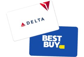$500 Delta Air Lines Gift Card + $75 Best Buy Gift Card $500 & More