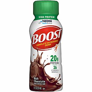 24-Pack 8oz Boost High Protein Nutritional Drinks (various flavors) $13.30 w/ S&S + Free S/H