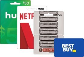 $50 Gift Card for Chipotle, Uber, or Hulu + $10 Best Buy Gift Card $50 & More + Free Shipping