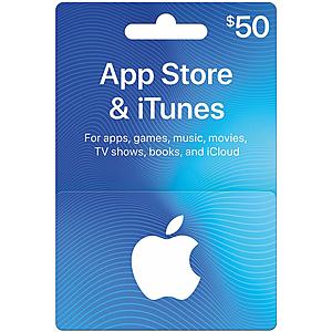 Prime Members: $50 Apple App Store & iTunes Gift Card $40 + Free Shipping