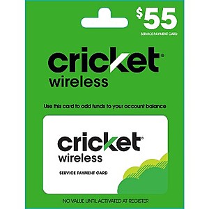 Target - Cricket Wireless $55 refill for $50, plus another 5% off w/redcard.  There are other refills at $5 off.