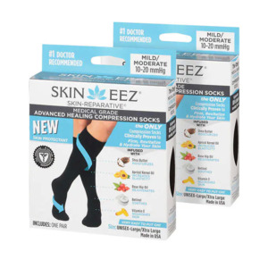 Costco Members: 2-Pair Skineez Medical Grade Advanced Healing Compression Socks (Black) $14 + Free Shipping