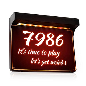 Solar Powered House Numbers Address Sign  $11.  Reg $21.  F/S from Home Depot.