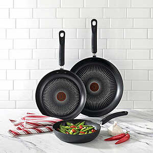 T-fal Non-Stick 3-piece Fry Pan Set $25.  Reg $35.  F/S from Costco.