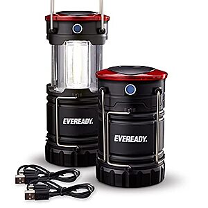 2-Pack Eveready Rechargeable 360 Collapsible LED Camping Lanterns $11.25
